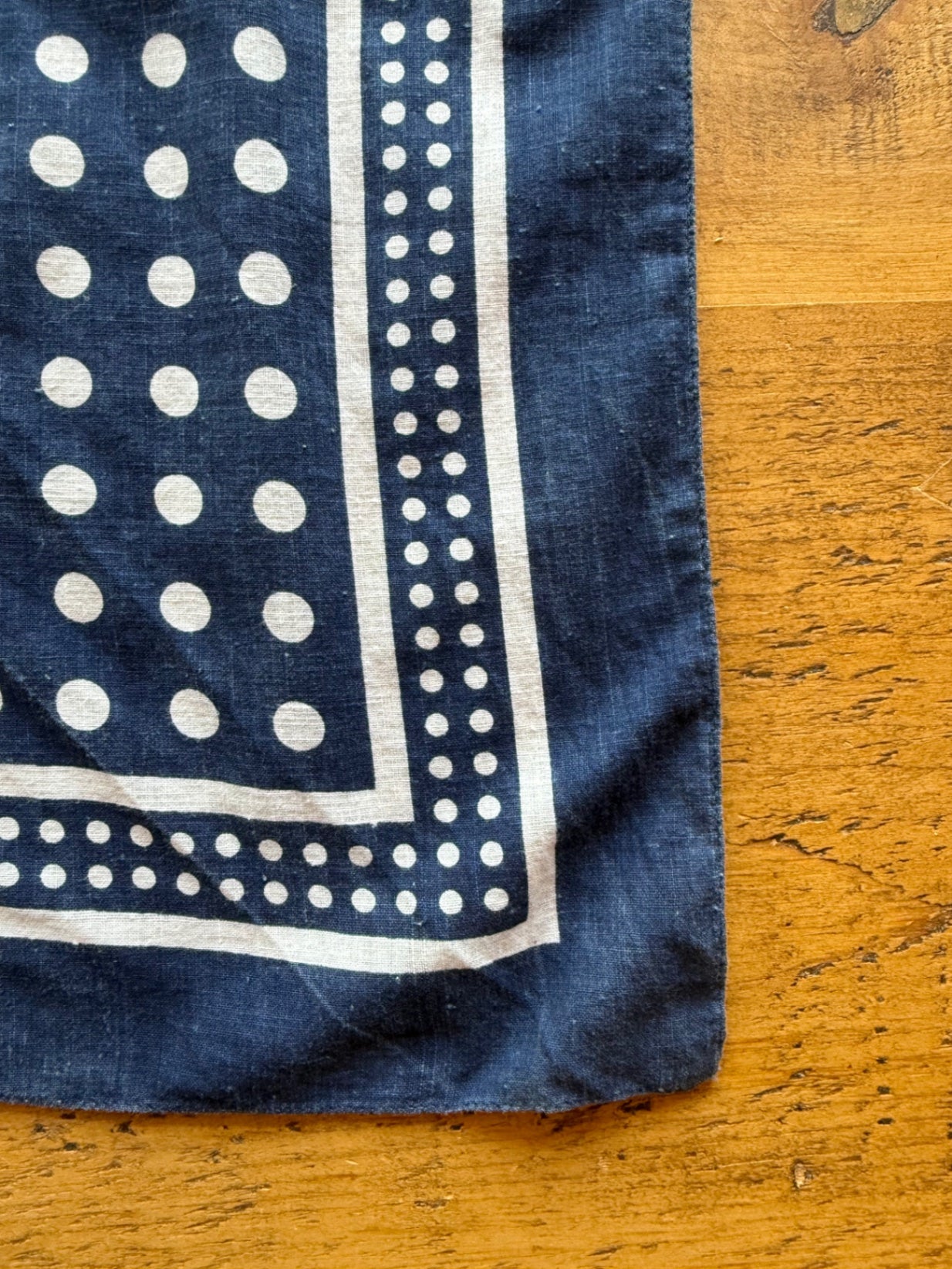 Navy Polka Dot Bandana