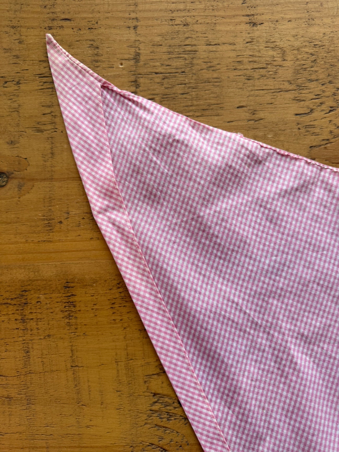 Pink Gingham Preloved Bandana
