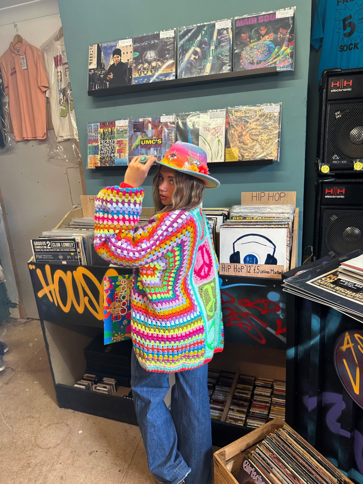 PEACE crochet Cardigan