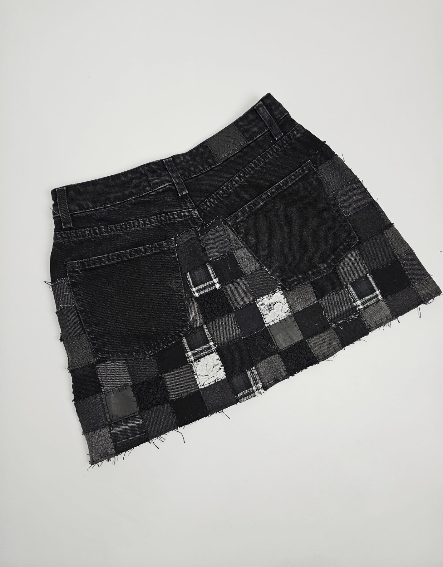 CC SQAURE PATCHWORK SKIRT (mini)