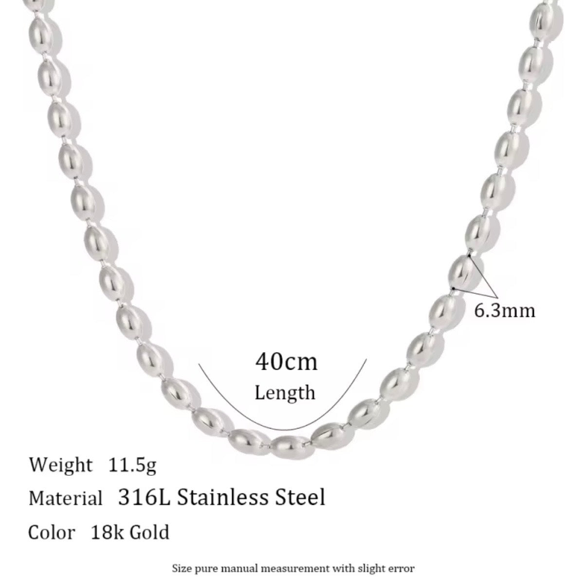 The Essential Beaded Stacking Necklace Silver