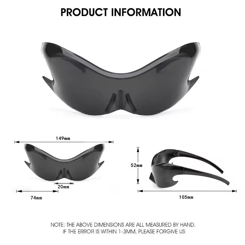 Flame Visor Sunglasses Holographic