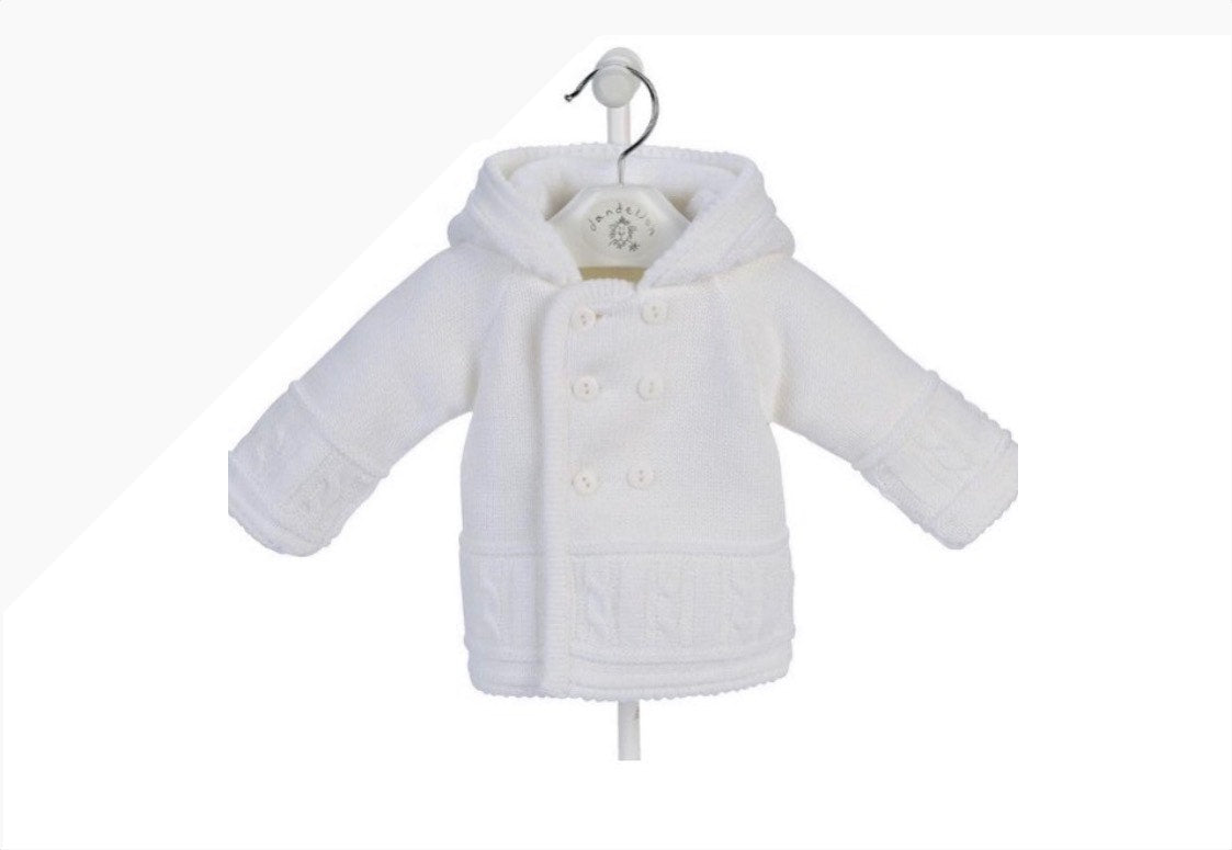 6-12m White Cardigan Jacket