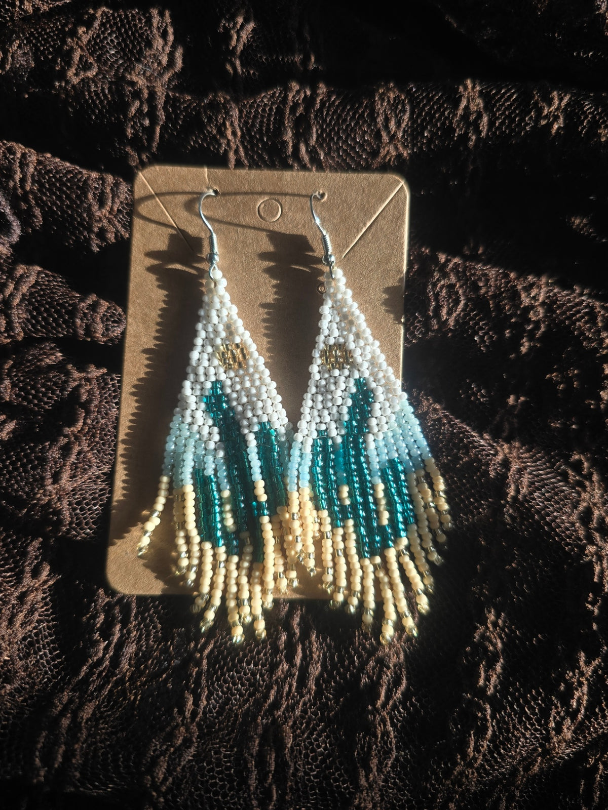 Beaded cactus earrings