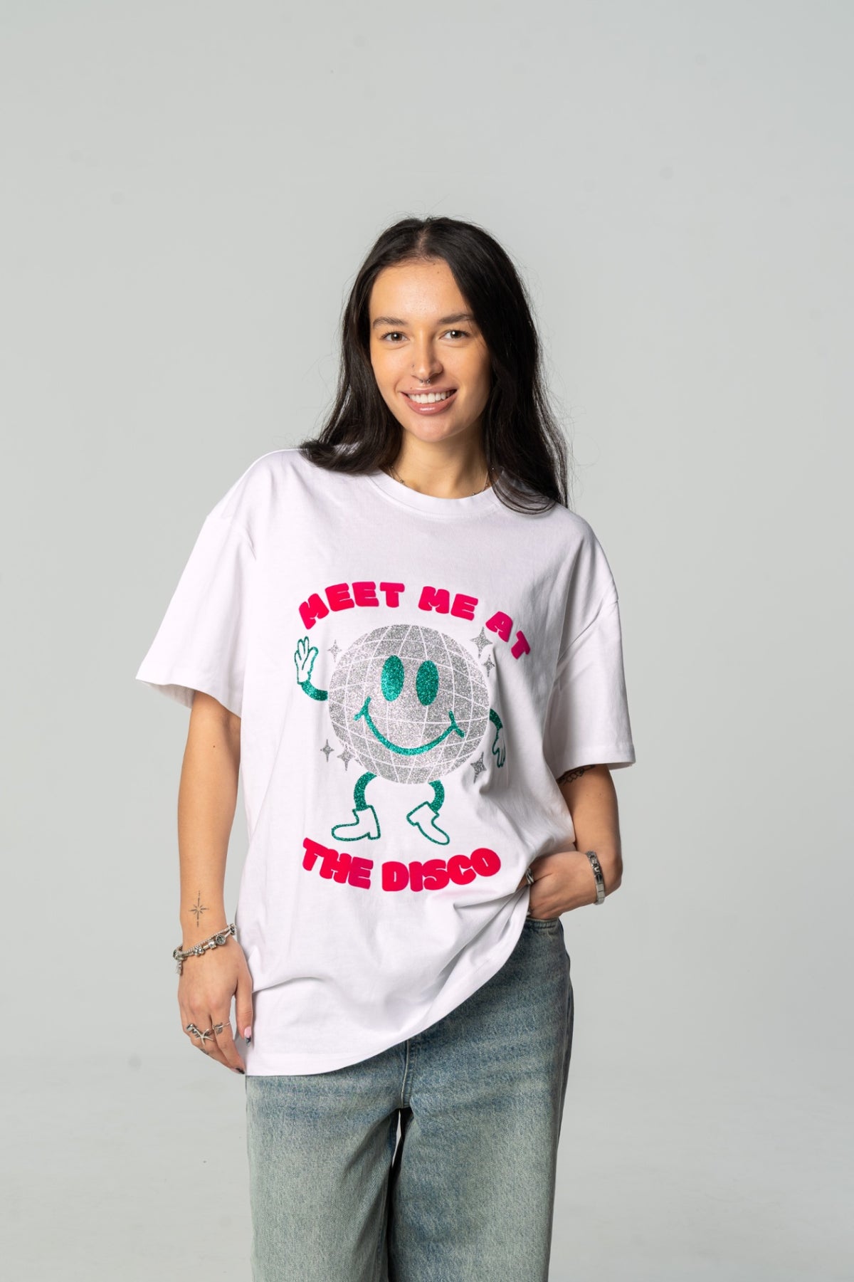 Disco Dave White Tshirt L