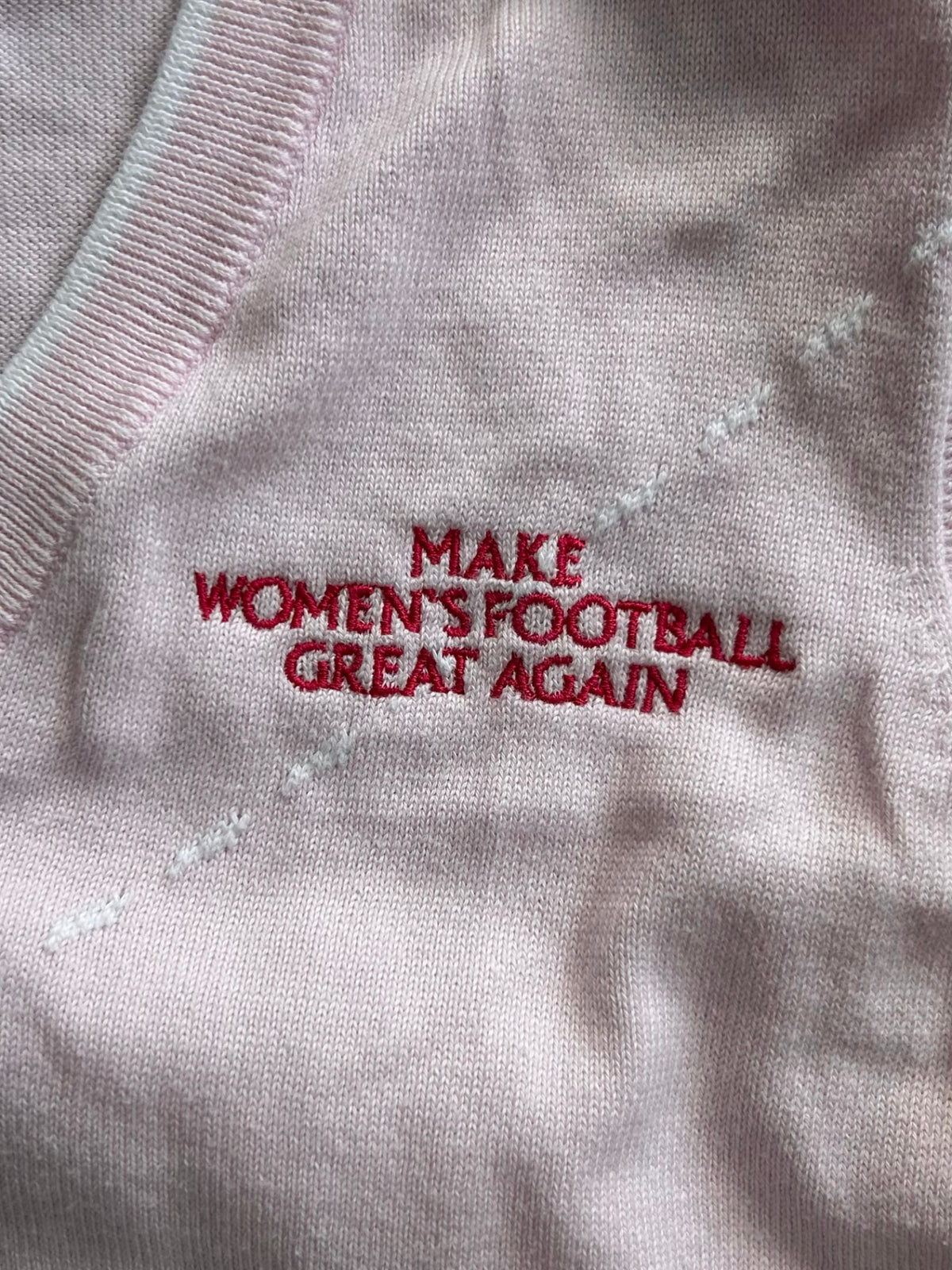 Upcycled Aquascutum knit with embroidery