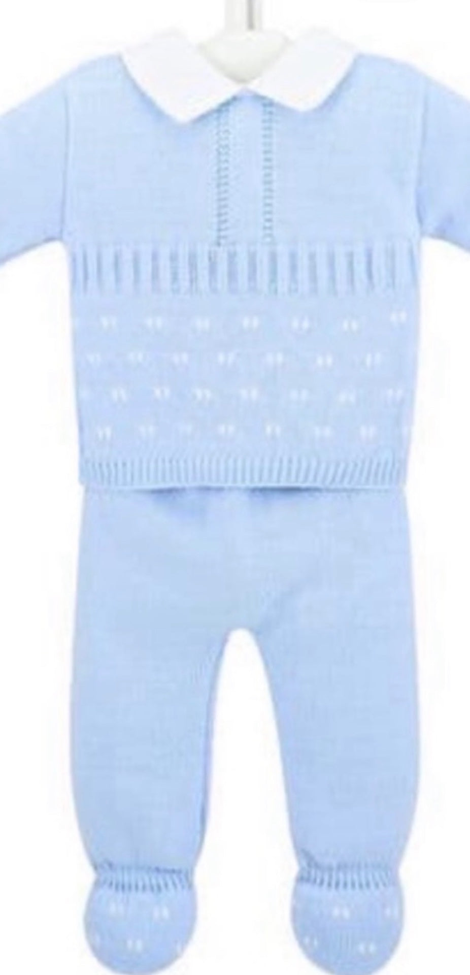 0-3m Two Piece Blue Boys Set