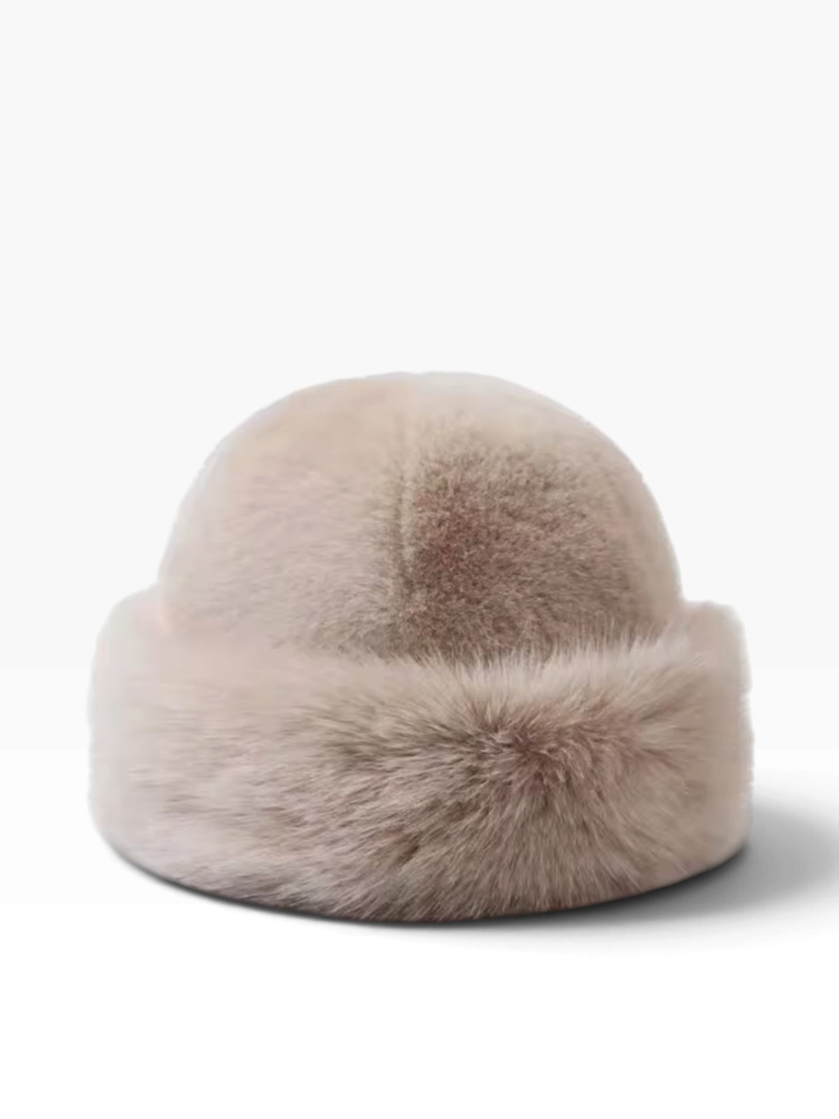 Fur Bucket Hat Beige