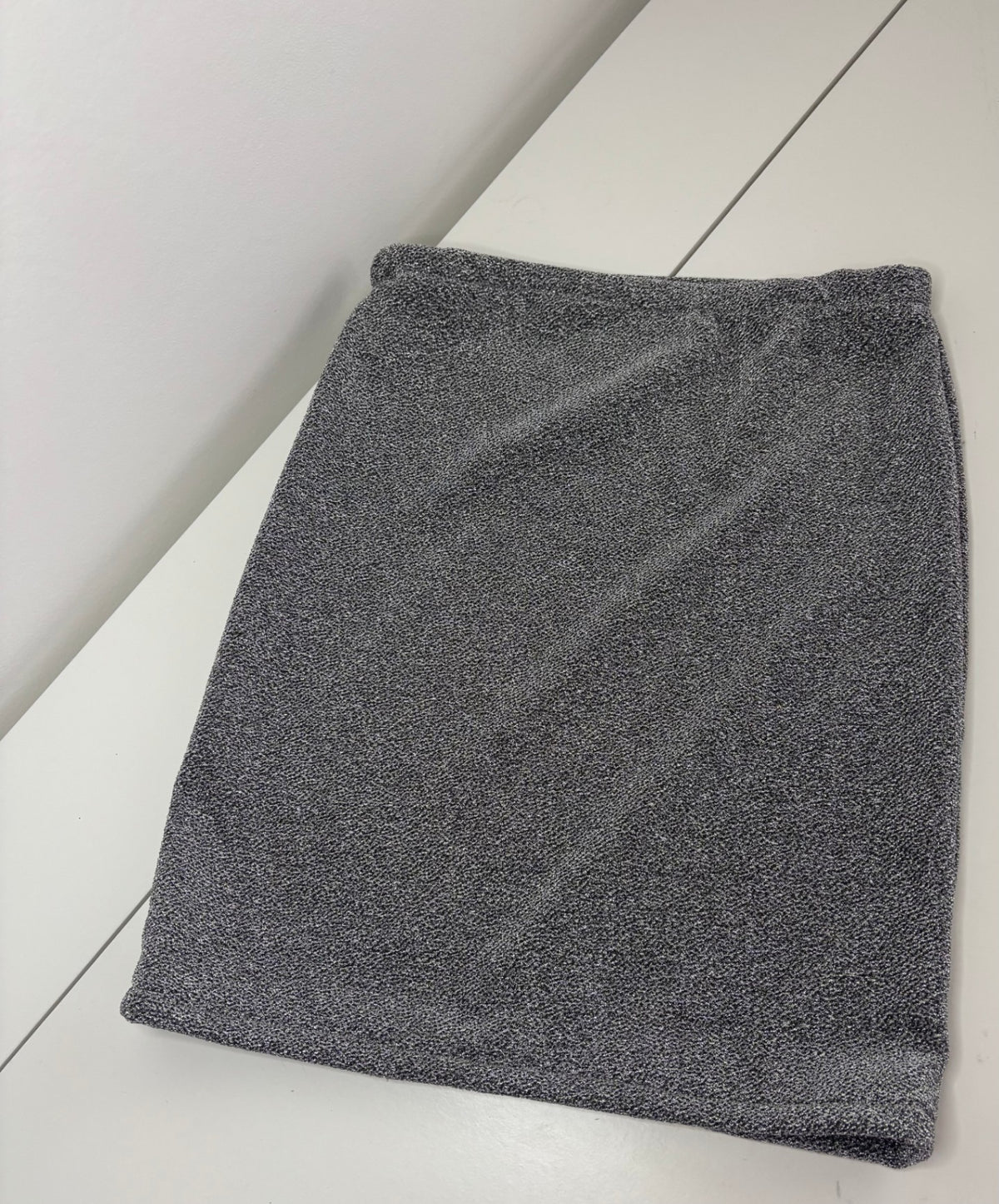mini sparkle silver skirt
