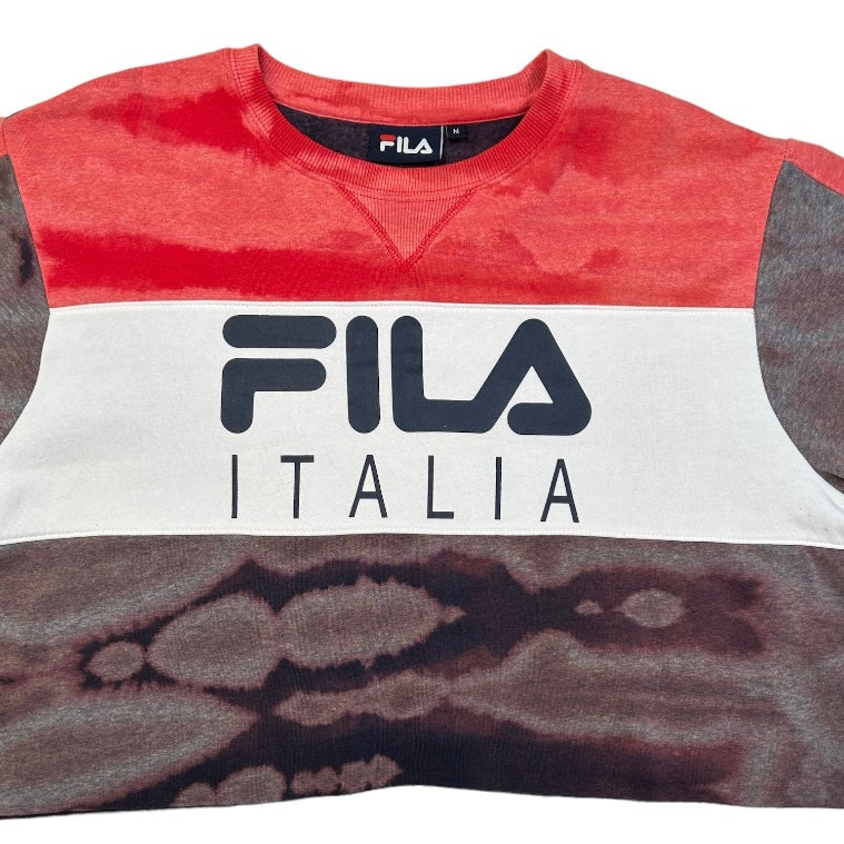 Bleached & Cropped Fila Sweatshirt