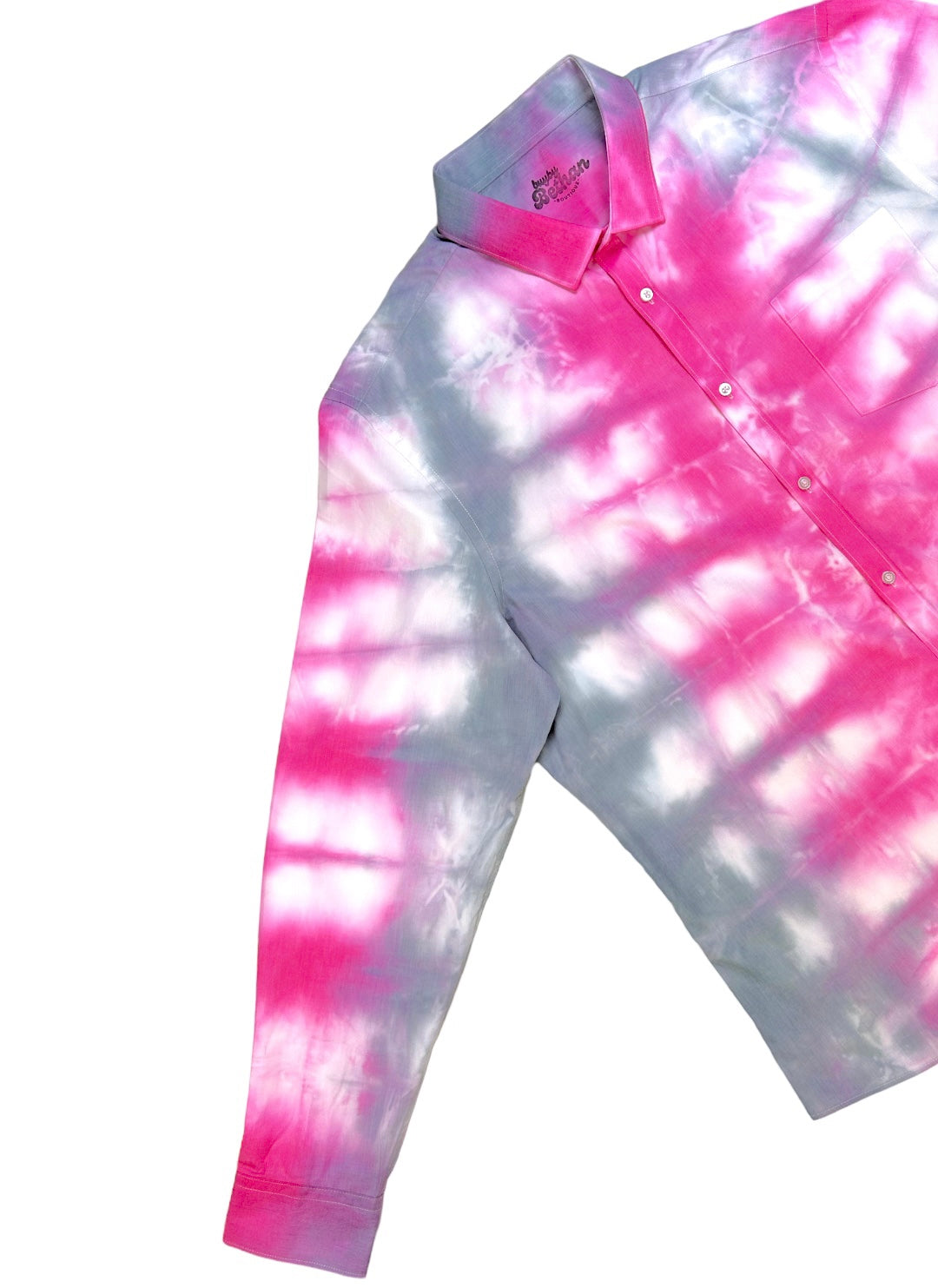 Tie Dye Shirt - Pink Stripe