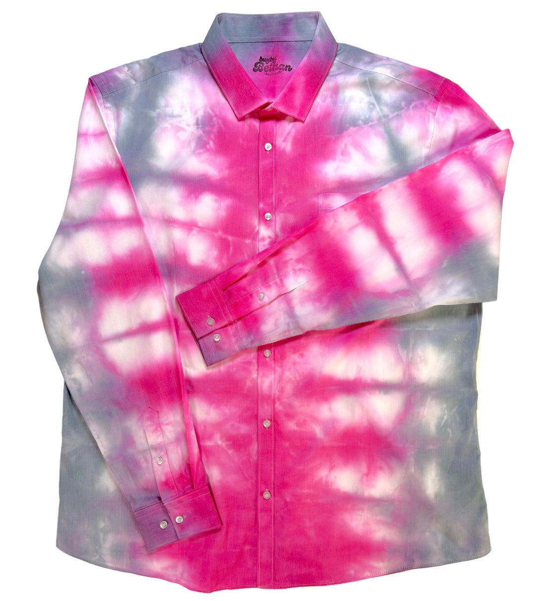 Tie Dye Shirt - Pink Stripe