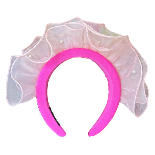 Pink Frill Headband Crown