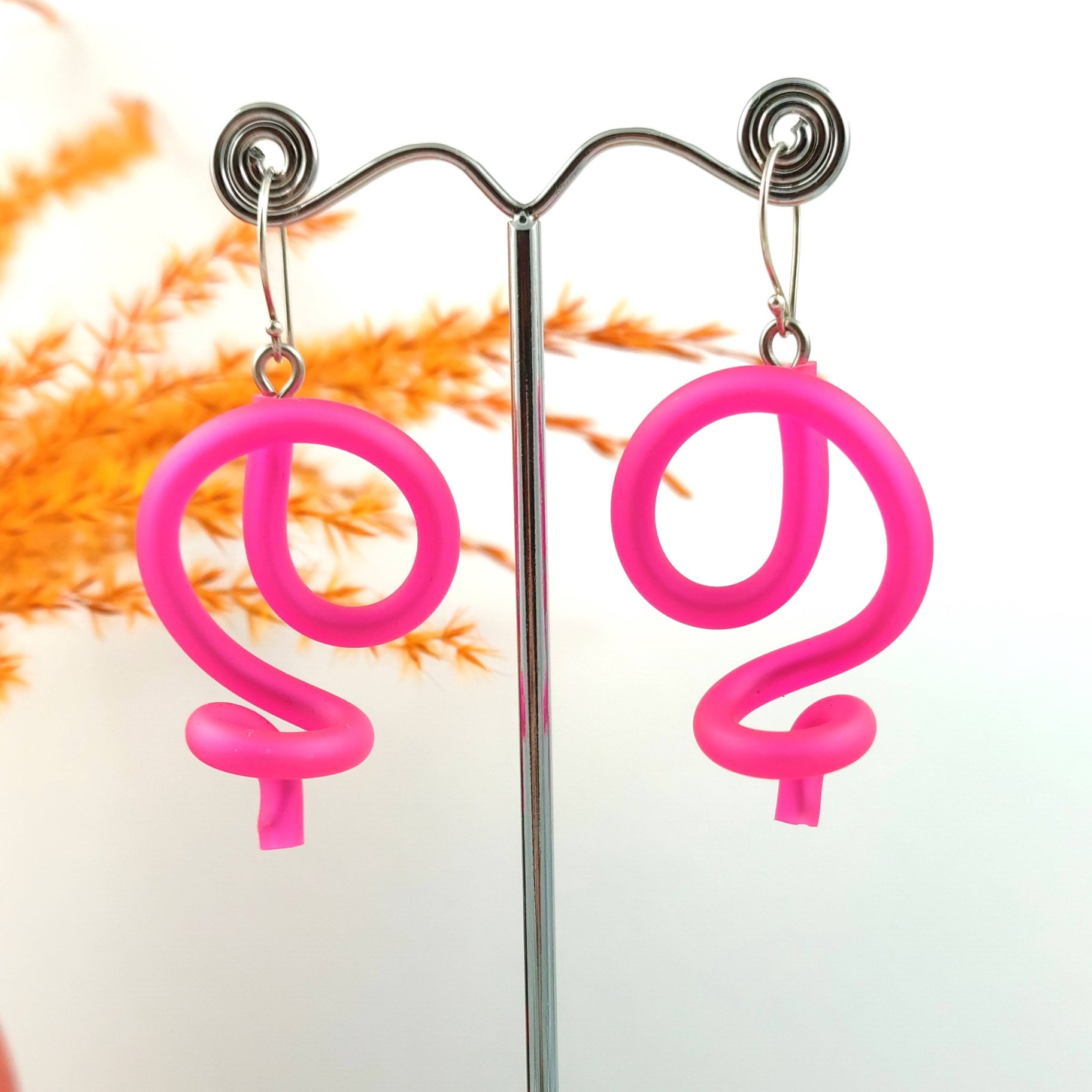 Neon Pink Constanza earrings
