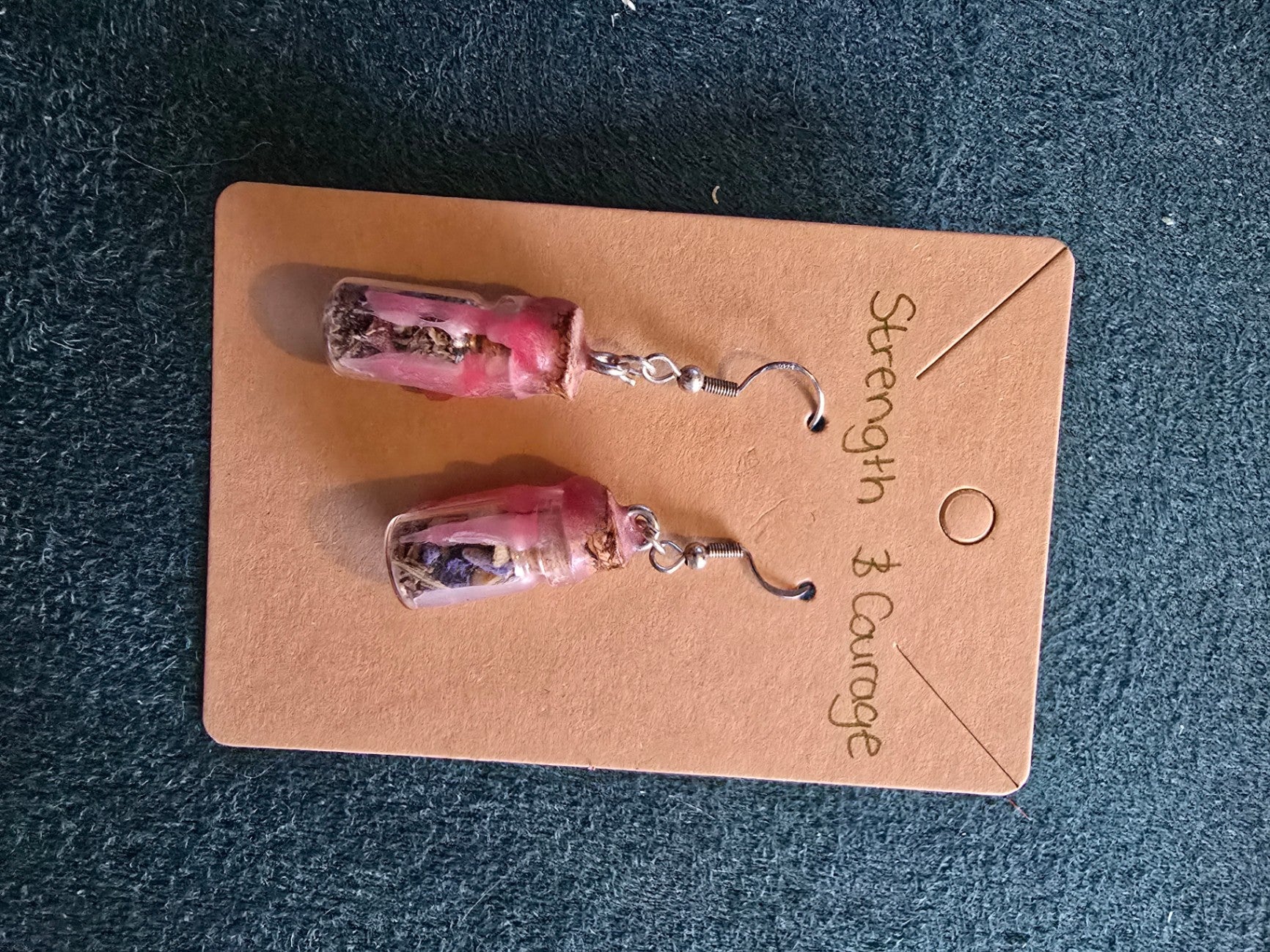 Strength spell jars earrings 