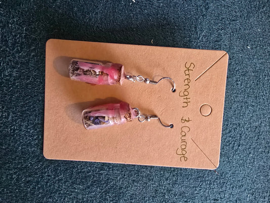 Strength spell jars earrings 
