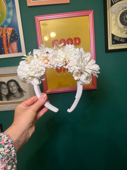 Cream/white flower crown