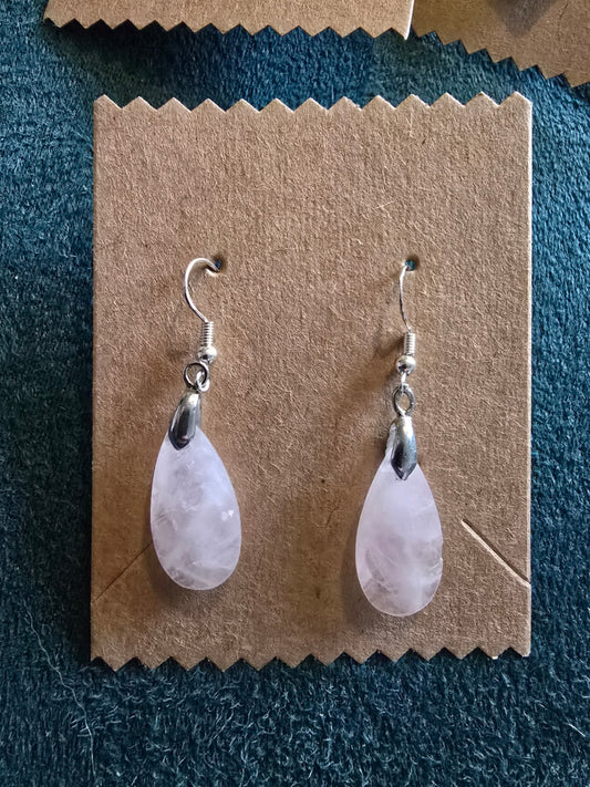 Roae quartz earrings 