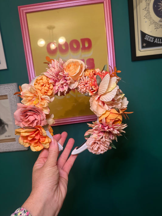Orange flower crown