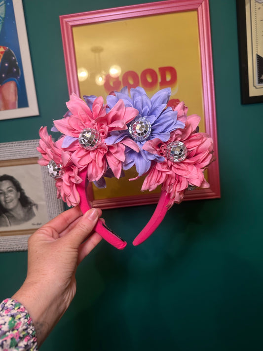 Flower disco crown