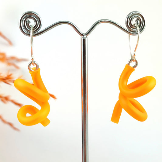 Orange Carl earrings