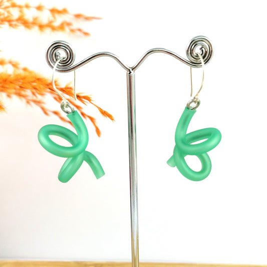Teal Carl Earrings