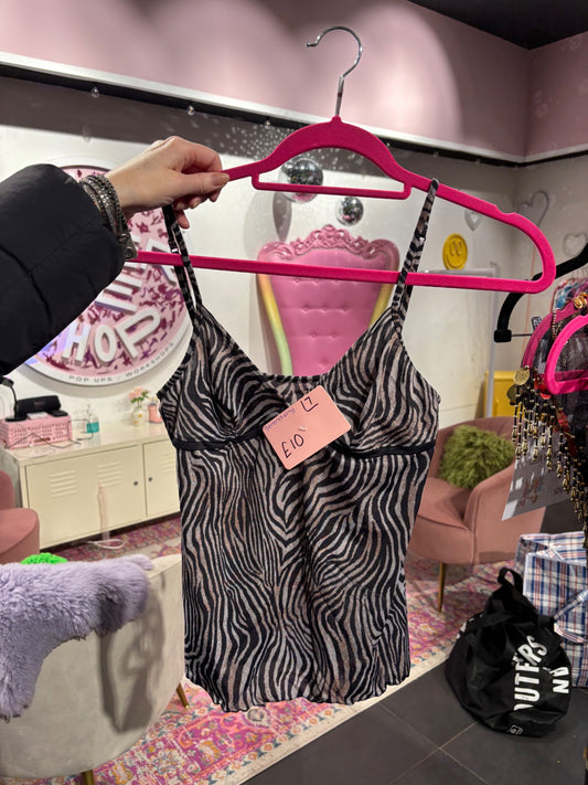 Zebra Print cami top