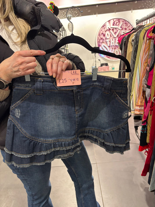 Denim mini skirt 