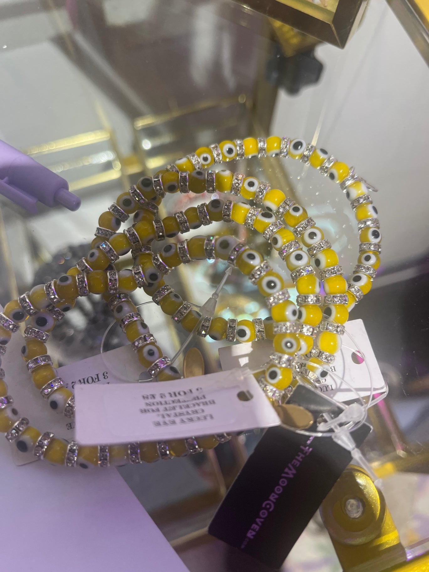 Black Crystal lucky eye bracelet