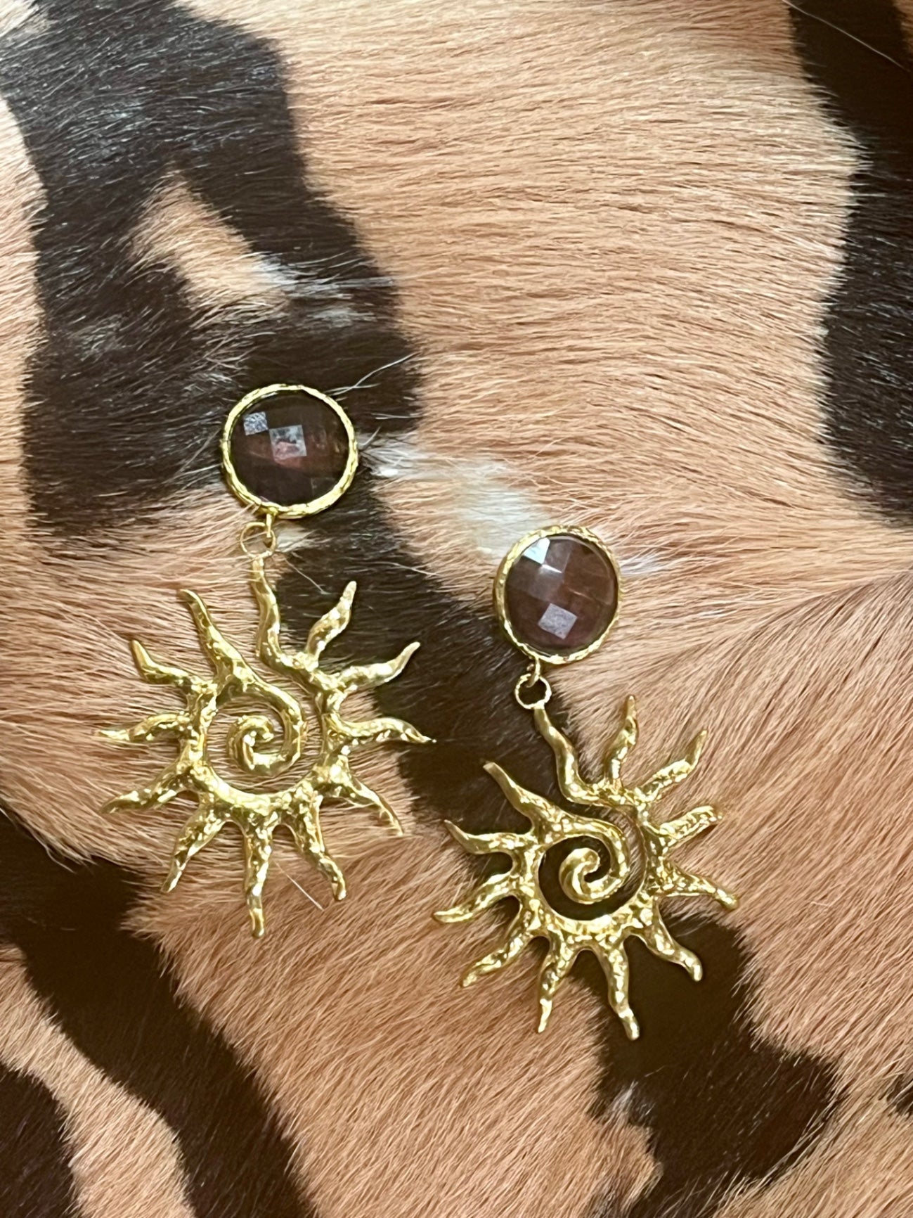 Amethyst Sun Earrings 