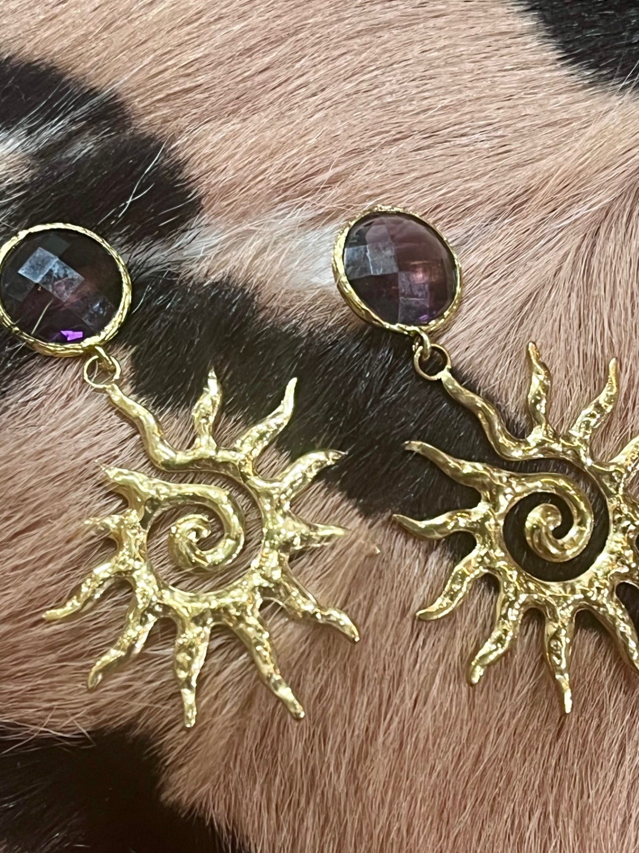 Obsidian Sun Earrings