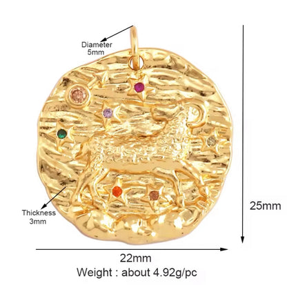 Aries Gold coin necklace
