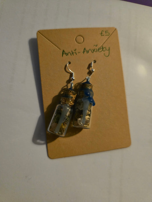 Anti-anxiety spell jar earrings 