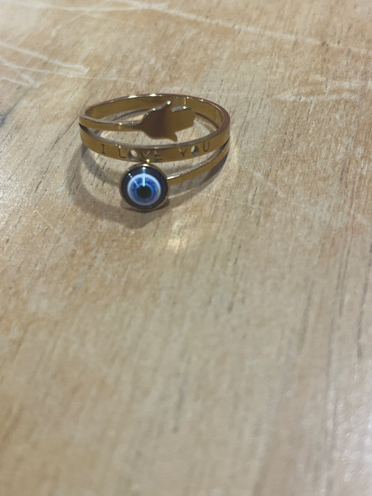 Gold Lucky Eye ring