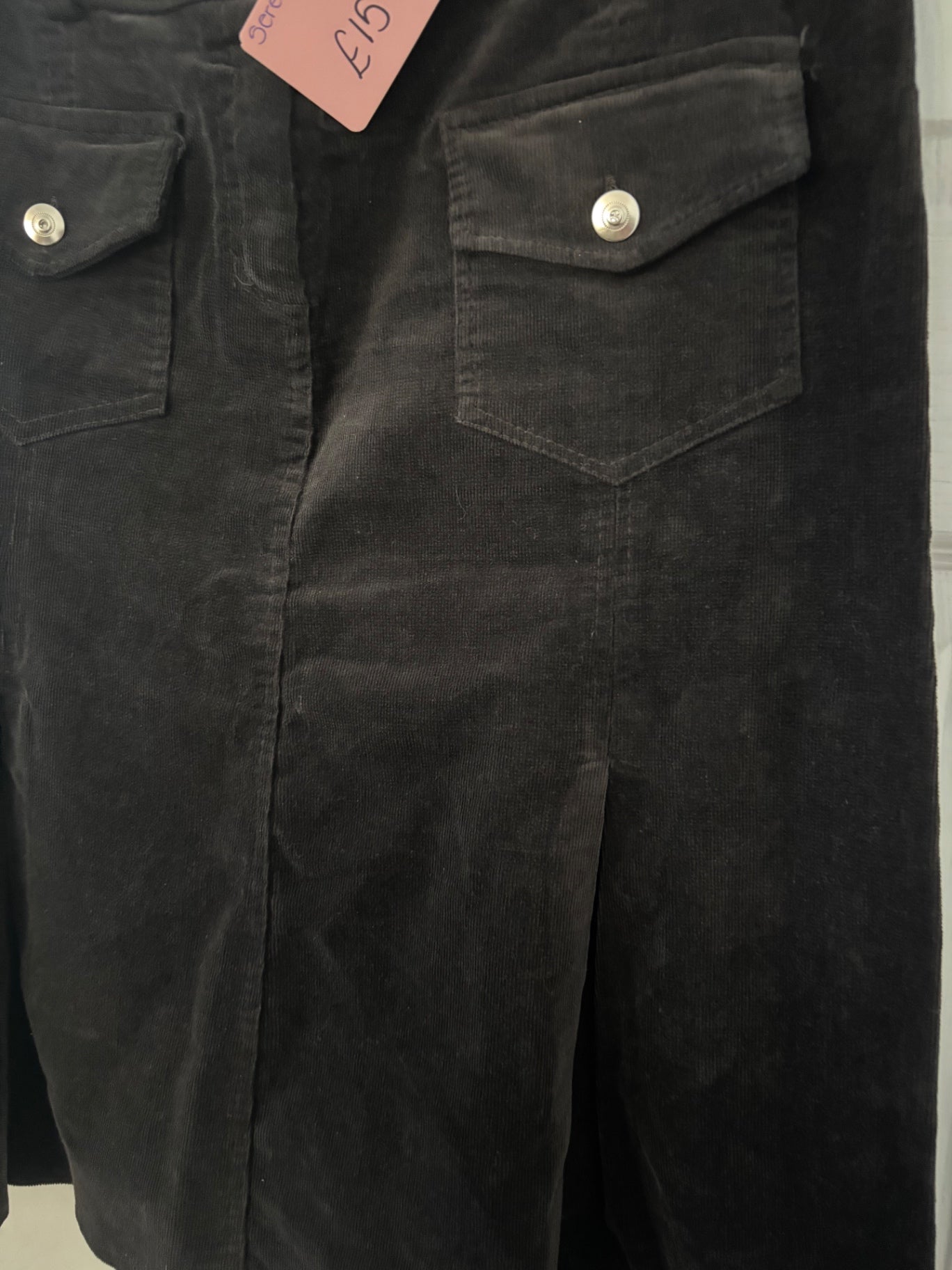 Dark brown corduroy skirt