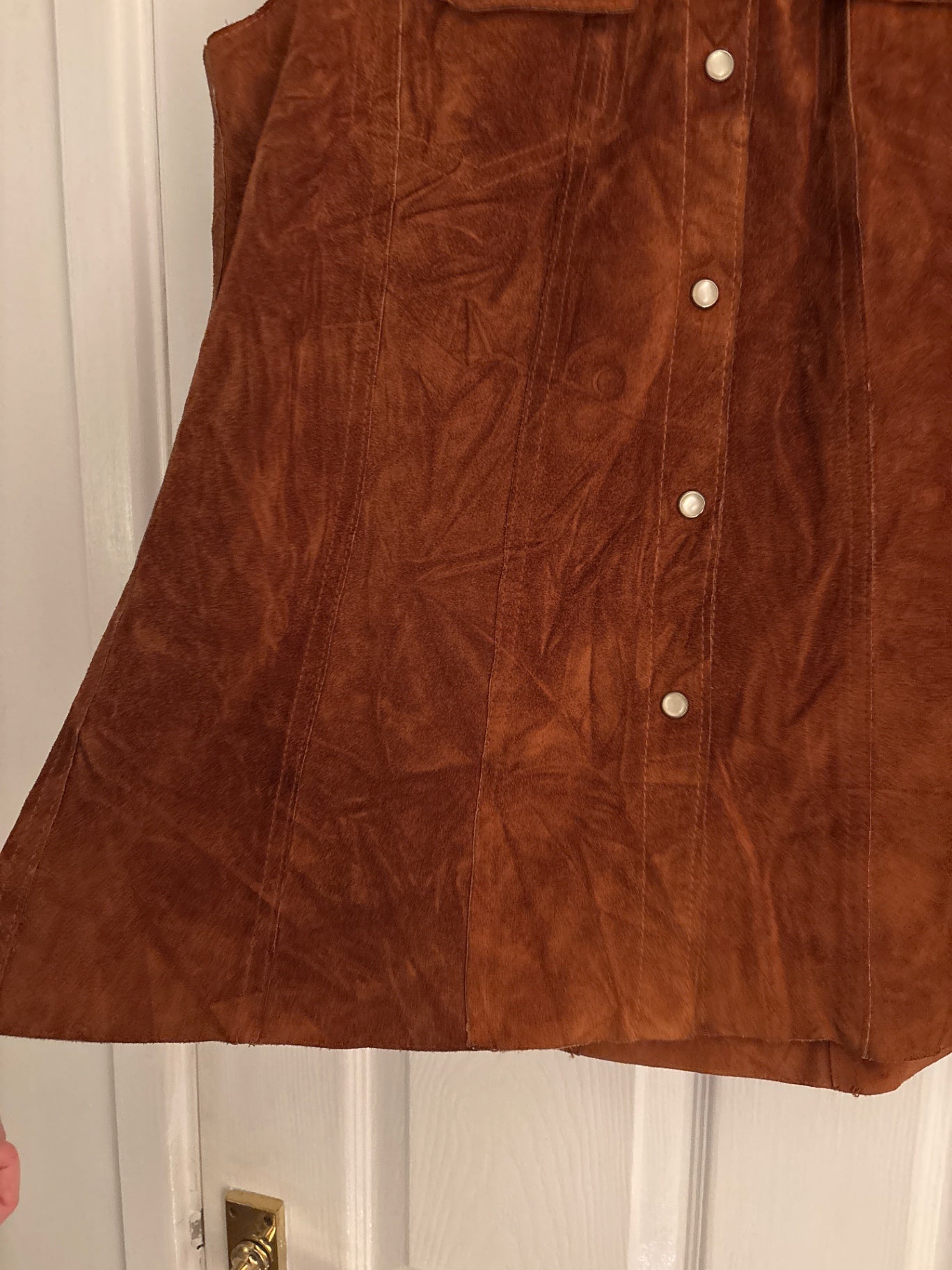 Brown suede waistcoat