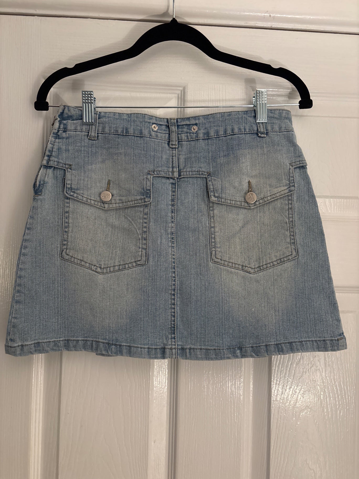Miss sexy front pleated denim skirt