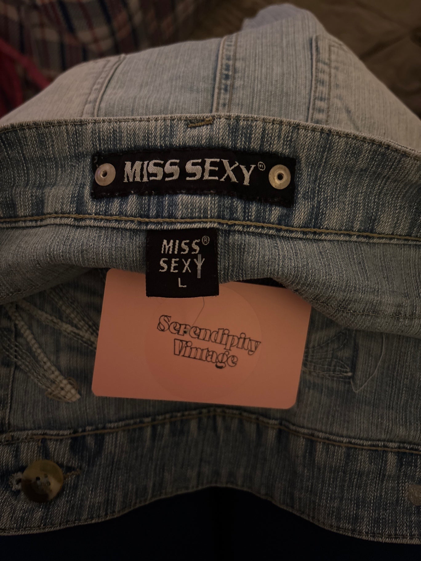 Miss sexy front pleated denim skirt