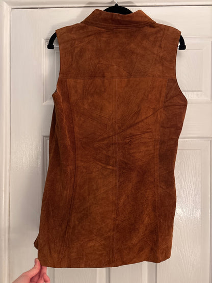 Brown suede waistcoat