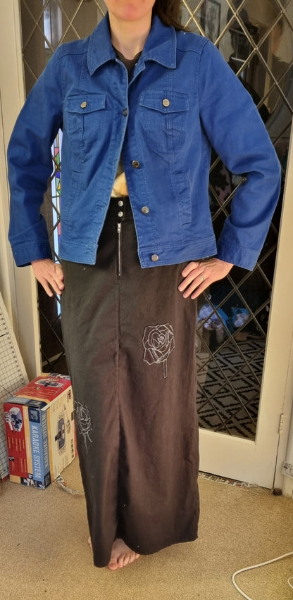 Marilyn Monroe Flower Blue Denim Jacket