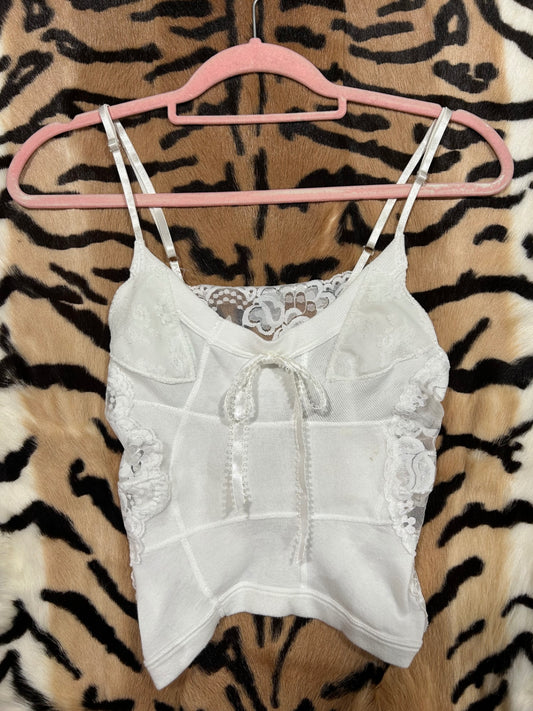 Unique upcycled lace top