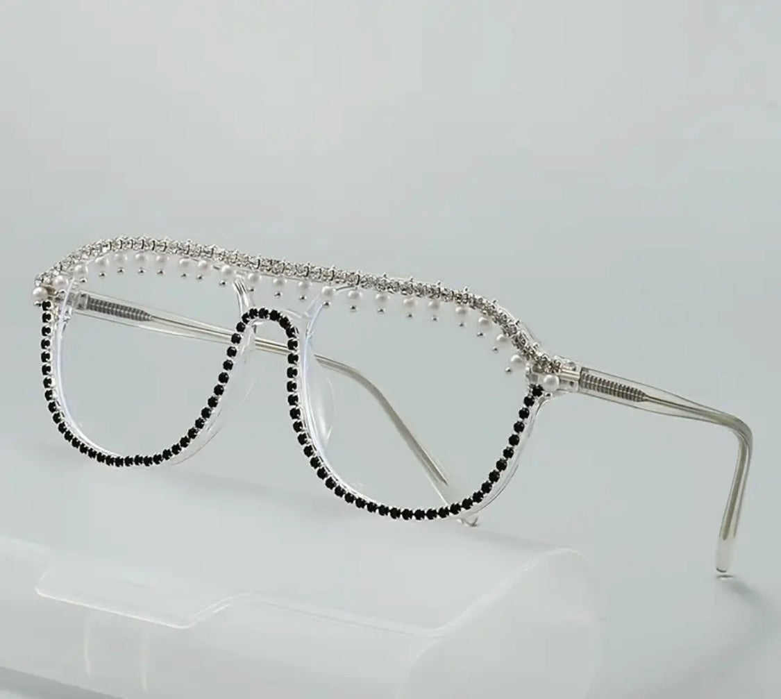 Jewel Aviator Anti-blue Light Glasses Grey