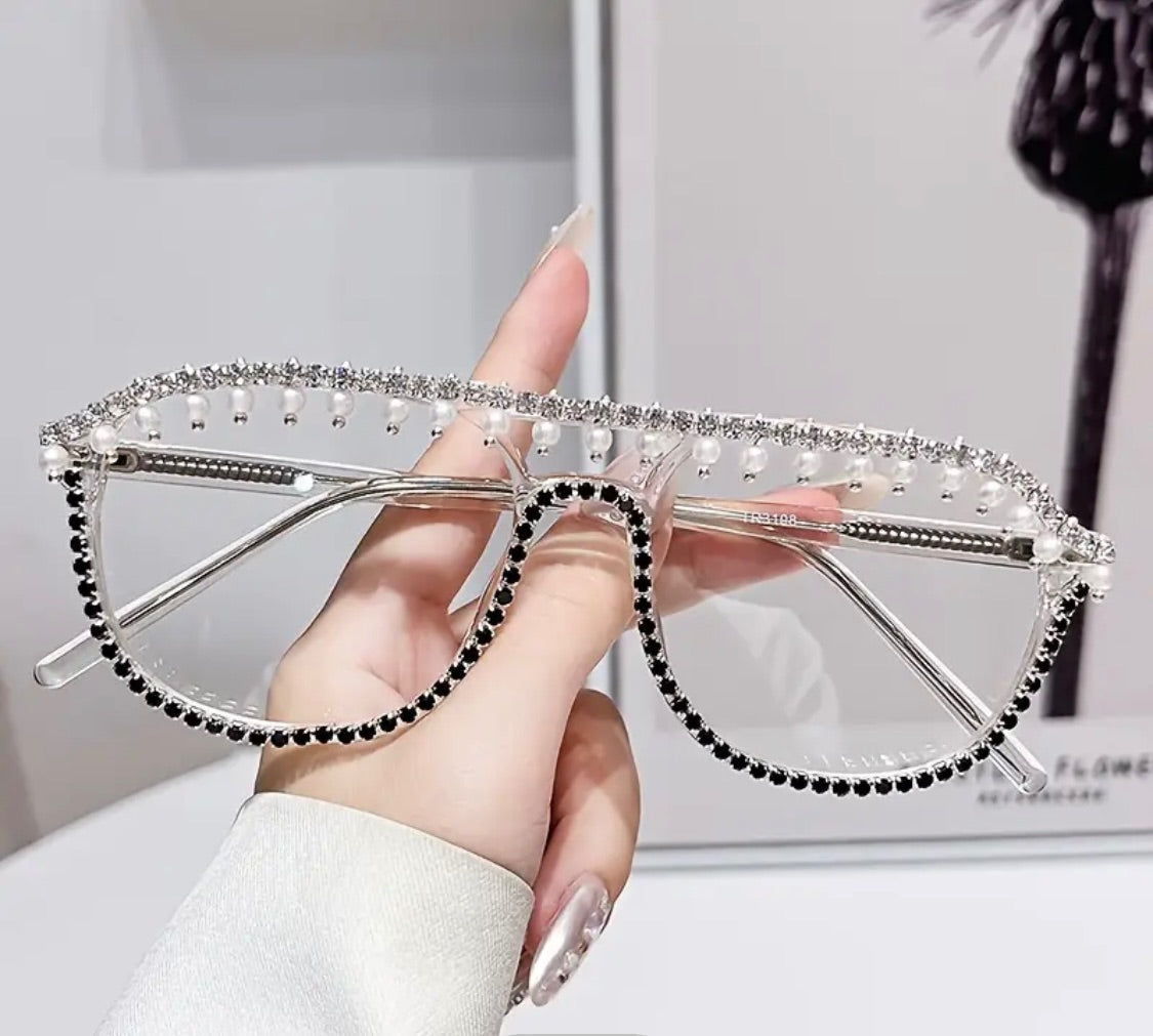 Jewel Aviator Anti-blue Light Glasses Grey