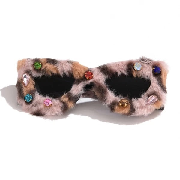 Leopard Jewel Fur Sunnies