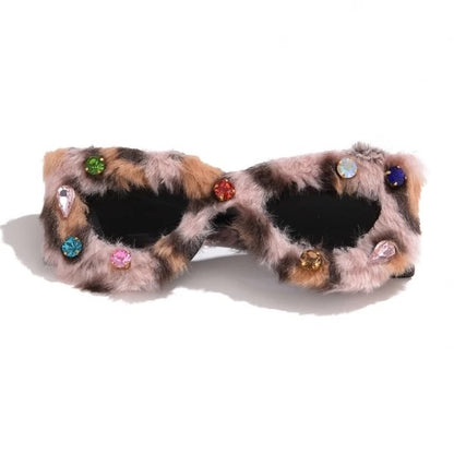 Leopard Jewel Fur Sunnies
