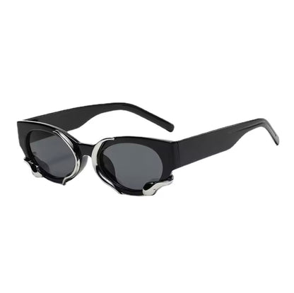 Snake Sunglasses Silver Black