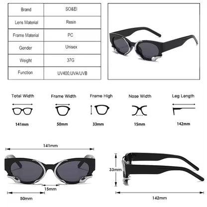Snake Sunglasses Silver Black