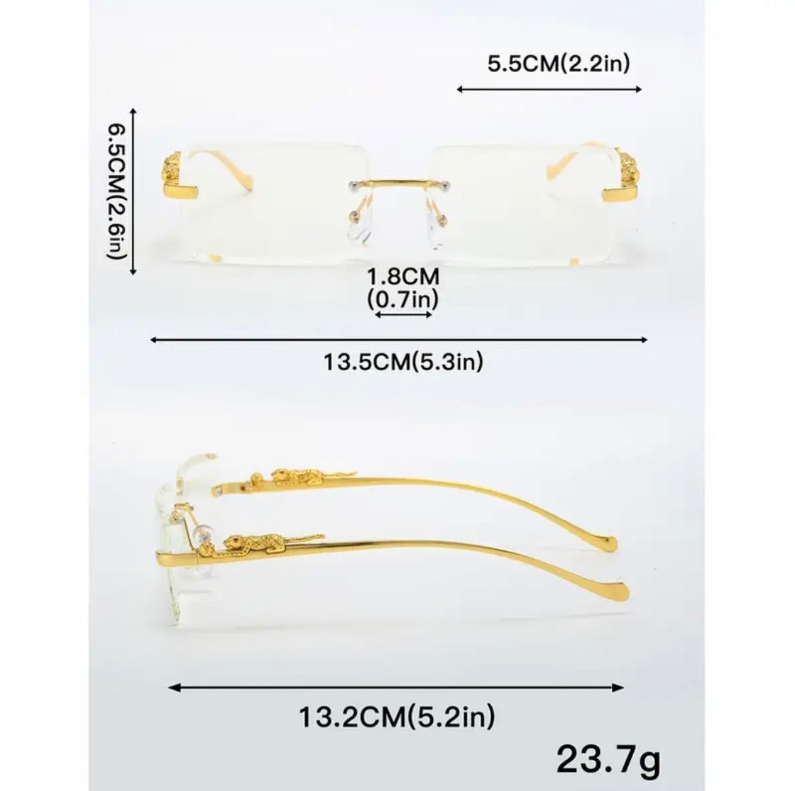 Leopard Gold Anti Blue Light Glasses