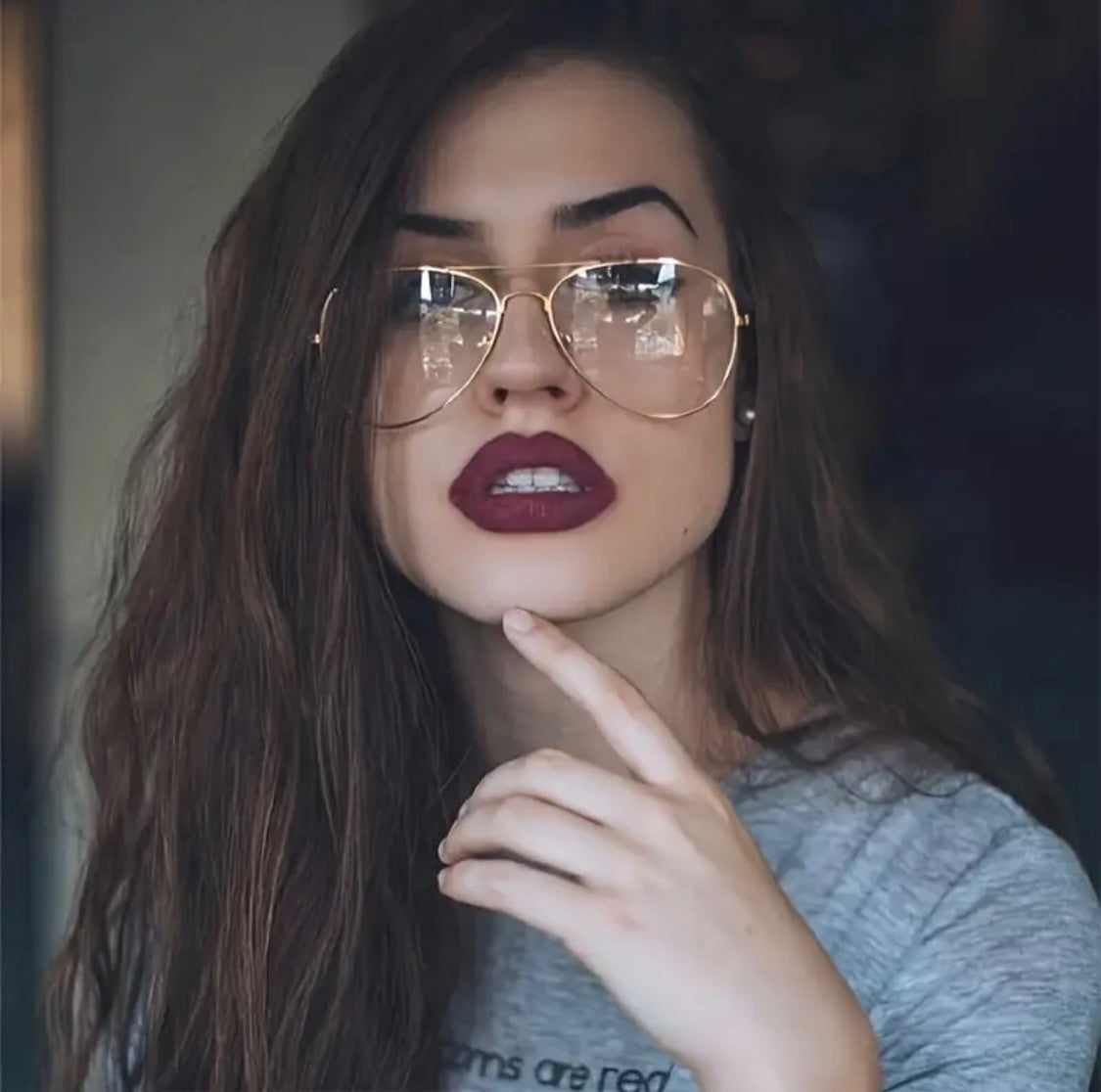 Aviator Thin Gold Anti Blue Light Glasses