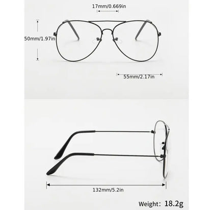 Aviator Thin Gold Anti Blue Light Glasses